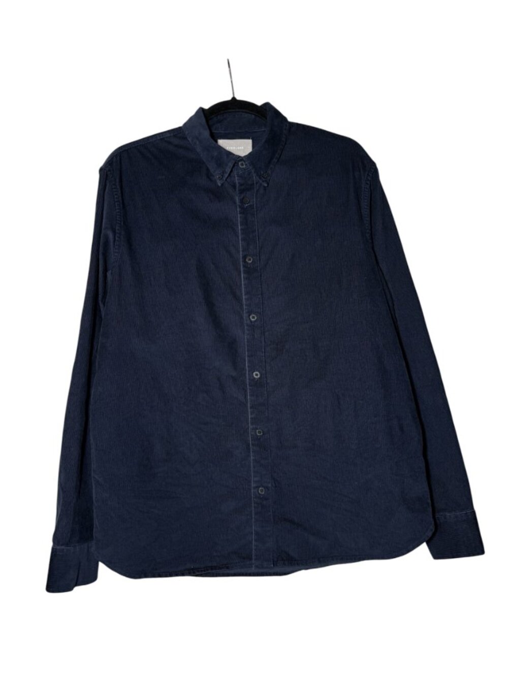 Everlane Corduroy Shirt Jacket Navy Blue Twill Size Medium Cotton Classic